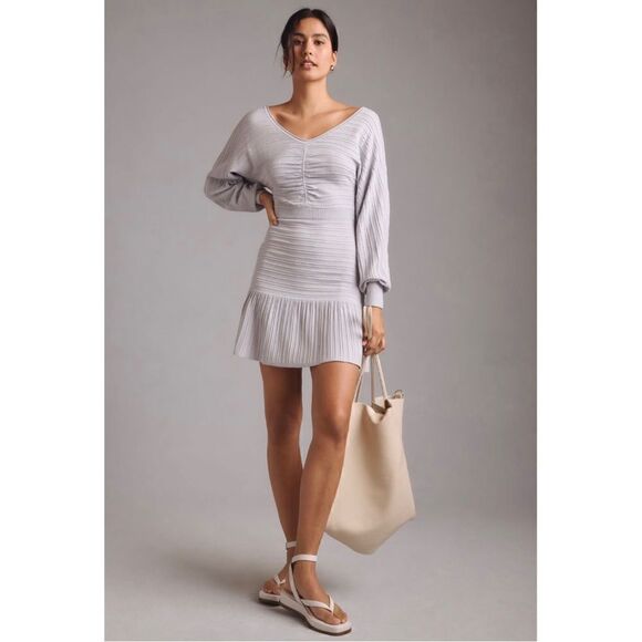 NEW Daily Practice by Anthropologie Long-Sleeve Flare Sweater Mini Dress Plus 1X - Picture 8 of 8